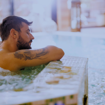 Immerse yourself in our warm, tranquil spa waters for ultimate relaxation.